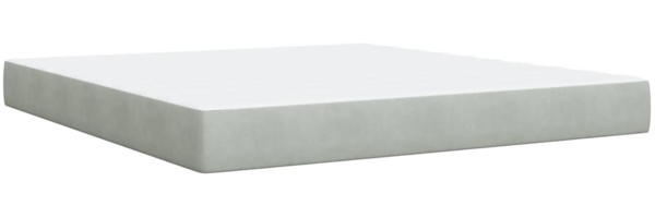 vidaXL Boxspringbett mit Matratze Hellgrau 180x200 cm Samt 3287800 Bild 6