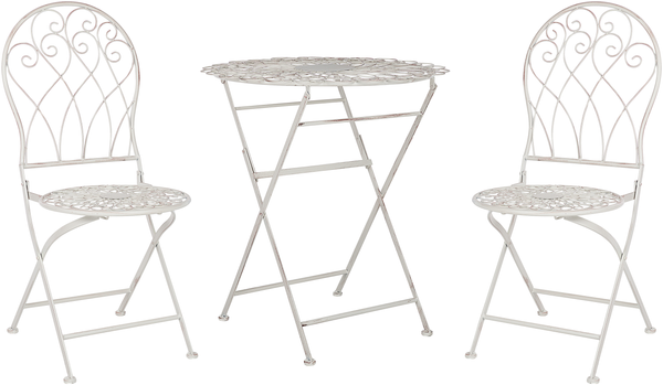 Beliani 'STIFFE' Bistro Set, Metall Weiß