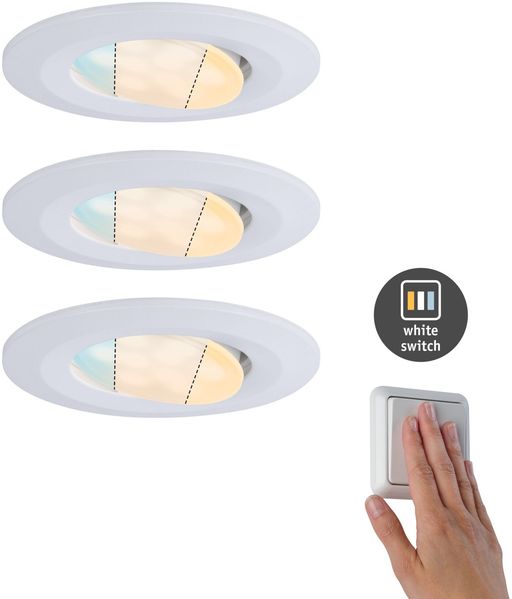 Paulmann No. 92999 HomeSpa Einbauleuchte LED Calla IP65 3er-Set WhiteSwitch