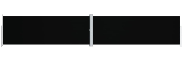 vidaXL Seitenmarkise Ausziehbar Schwarz 180x1000 cm 318036