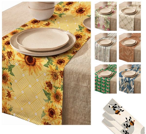 LIVINA HOME Tischläufer Premium Tischdecke abwaschbar, Tischband, moderne Leinenoptik Decke, Tischtuch, Gartentischdecke, Tafeltuch, Oster Deals Sale!