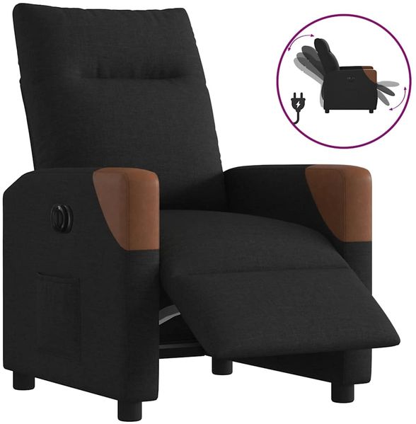vidaXL Relaxsessel Elektrisch Schwarz Stoff 3323992