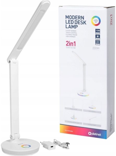 Platinet Schreibtischlampe PDL400 12W weiß (45937)