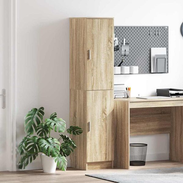 Highboard, BuffetSchrank, Büroschrank Sonoma-Eiche 35 x 39 x 168 cm