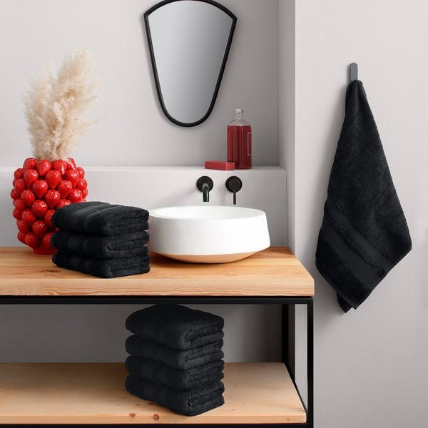 OTTO home Handtücher Vanessa, 8 Handtücher, 50x100cm, in Standard- und Premium-Qualität, Walkfrottee (Set, 8-St), Handtücher mit Bordüre, 100% Baumwolle, einfarbig, weich