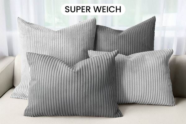 Amilian Dekokissen - Kissen Set 4er - Sofakissen mit Füllung 2x 50x50 + 2x 35x45cm, (4 Stück) Kuschelkissen - Zierkissen mit Kissenfüllung - Couchkissen