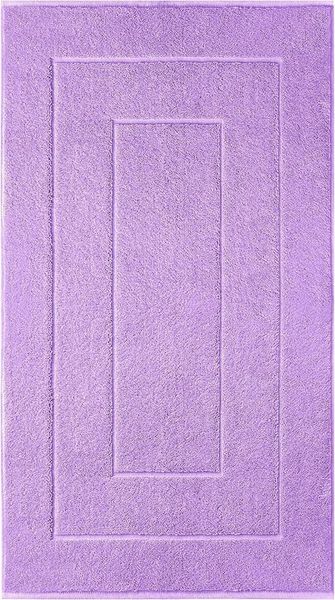 Lashuma Badematte London, Höhe 5 mm, schnell trocknend, Frottee, rechteckig, Flauschige Badezimmermatte lila 50x90 cm