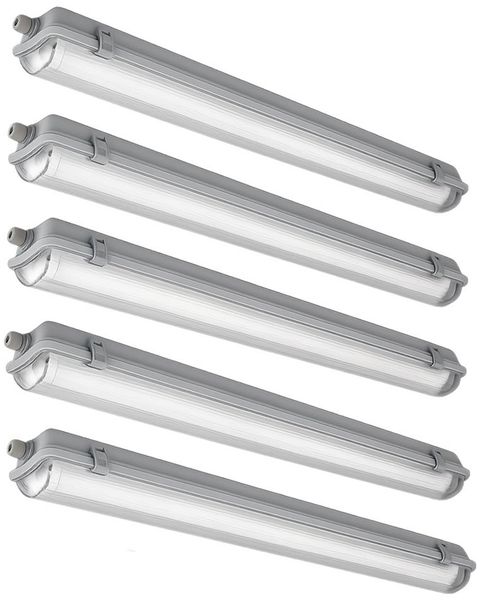 5er Set LED Wannenleuchten, kaltweiß, L 127,6 cm, VT-12023