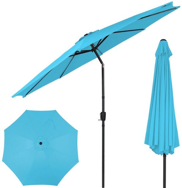Puluomis Sonnenschirm Balkonschirm Strandschirm Marktschirm Gartenschirm Neigbar, LxB: 290x290 cm, Ohne Schirmtänder