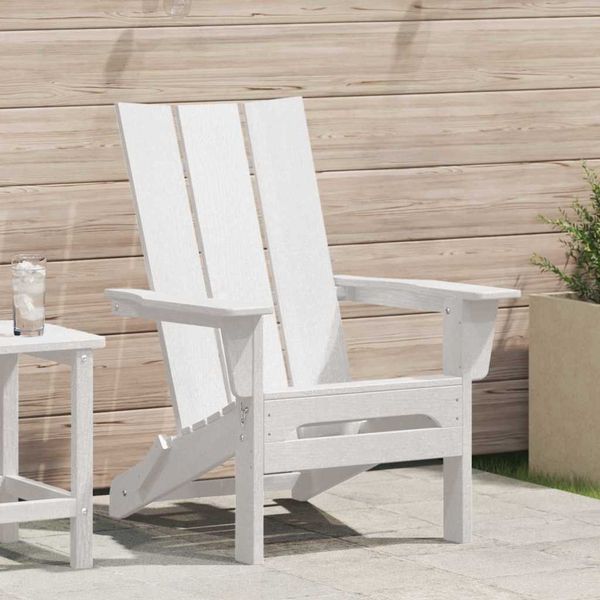 vidaXL Klappbarer Adirondack-Stuhl Weiß 80,5 x 74,5 x 92 cm HDPE 42006617