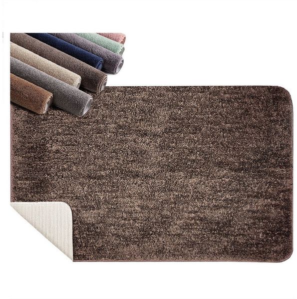 sh SCHEFFLER-HOME LIVE HOMESTYLE Badematte Ultraweicher Duschvorleger "Tom" in 50x80 cm, schnell trocknend, strapazierfähig, fußbodenheizungsgeeignet, Polyester, Rechteckig, rutschfeste & saugfähige Fußmatte für das Badezimmer