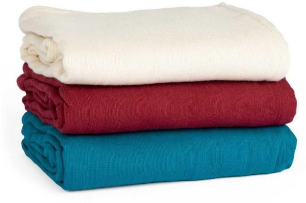 Wohndecke Yogadecke SHAVASANA, Baumwolle weinrot, bodhi