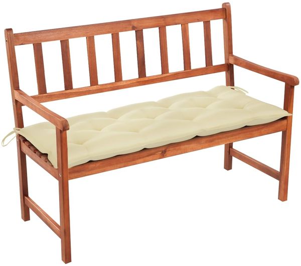vidaXL Gartenbank mit Auflage 120 cm Massivholz Akazie 3063785