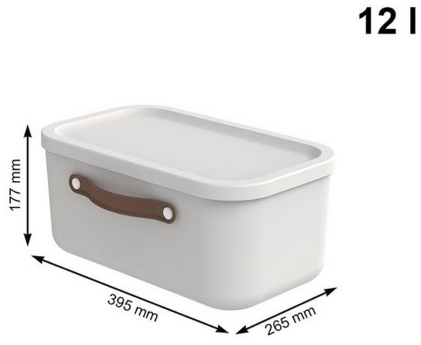 ROTHO Stapelbox Aufbewahrungskiste mit Deckel 12 l MALOJA Bild 3