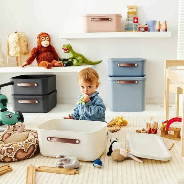 ROTHO Stapelbox Aufbewahrungskiste mit Deckel 12 l MALOJA Bild 2