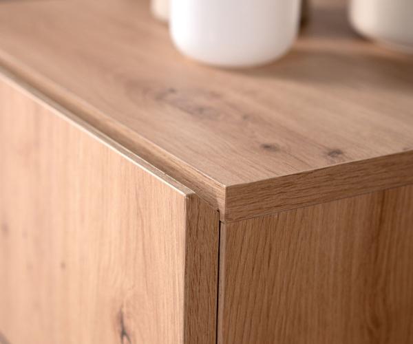 Couchtisch Liam in Eiche Artisan und schwarz 100 x 55 cm Bild 2