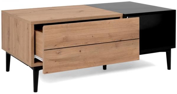 Couchtisch Liam in Eiche Artisan und schwarz 100 x 55 cm Bild 6