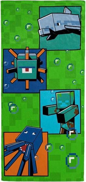 Minecraft Badetücher Minecraft Badetuch 70x140cm – Ocean Depths Strandtuch, 100% Baumwolle (1-St)