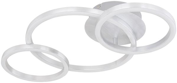 LED Deckenleuchte, Ring Design, silber, L 55 cm