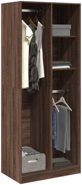 vidaXL Kleiderschrank Braun Eichen-Optik 80x50x200 cm Holzwerkstoff 3307762