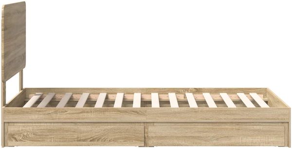 vidaXL Aufbewahrungsbett Sonoma-Eiche 100 x 200 cm Holzwerkstoff 3412716 Bild 9