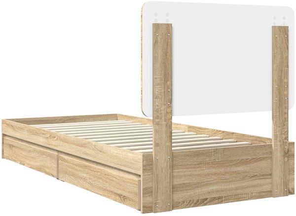 vidaXL Aufbewahrungsbett Sonoma-Eiche 100 x 200 cm Holzwerkstoff 3412716 Bild 10