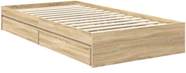 vidaXL Aufbewahrungsbett Sonoma-Eiche 100 x 200 cm Holzwerkstoff 3412716 Bild 6