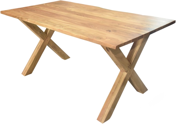 Esstisch Akazie naturfarben 180 x 90 cm X-Holzgestell MURCIA 137800215