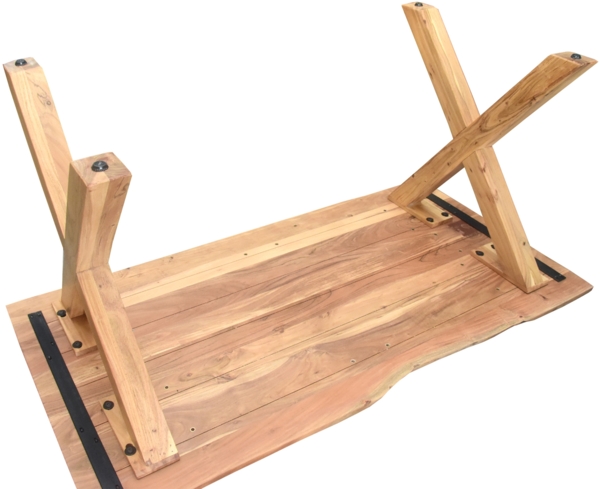 Esstisch Akazie naturfarben 180 x 90 cm X-Holzgestell MURCIA 137800215 Bild 4