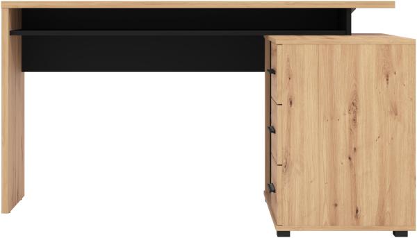 Schreibtisch >Paracin< in Artisan Eiche - 135x75,5x50cm (BxHxT) Bild 5