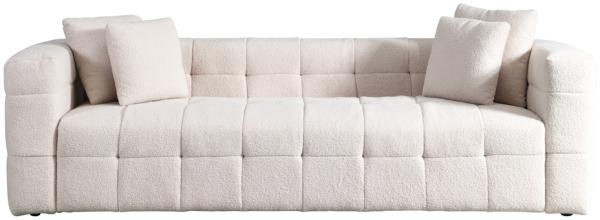 HOME DELUXE Teddy Sofa Bouclé COMO - 236 x 68 cm Beige