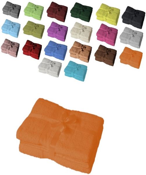 Badetuch 2er Set 100 x 150 cm Terrakotta