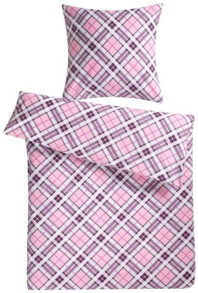 Carpe Sonno Bettwäsche Extra Warme Bettwäsche Biber Winterbettwäsche Premium Bettbezug Set, Biber, 2 teilig, Bettwäsche 155x220 cm Kissenbezug 80x80 Winter Bettwäsche Rosa Flanell