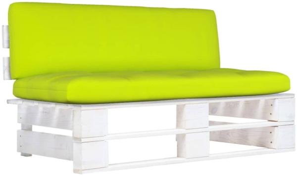 vidaXL Outdoor-Mittelsofa Paletten Kiefernholz Imprägniert Weiß 3066503