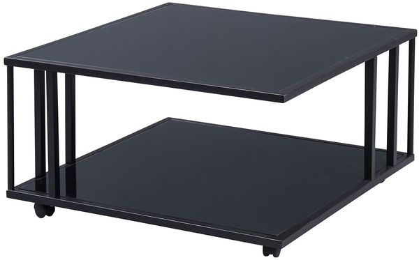 Couchtisch Pirna 2 / Paris 2, Schwarz, 75 x 41 x 75 cm