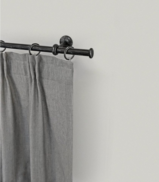 GARESA Gardinenstange ESPERANCA, Ø 16 mm, 1-läufig, Wunschmaßlänge, verschraubt, Metall, rustikale Vorhanggarnitur, verlängerbar, Eisen, Endkappe, mit Ringe Bild 1