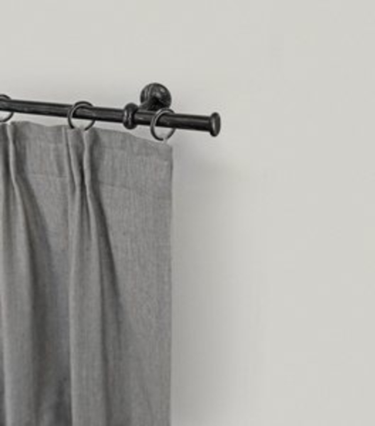 GARESA Gardinenstange ESPERANCA, Ø 16 mm, 1-läufig, Wunschmaßlänge, verschraubt, Metall, rustikale Vorhanggarnitur, verlängerbar, Eisen, Endkappe, mit Ringe Bild 6