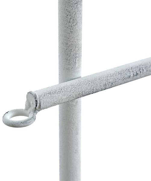 Rankgitter Gartenzaun Eisen Zaun Rankhilfe Rankzaun Metall Spalier Antik-Weiß Bild 6
