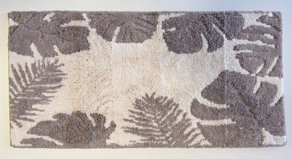 ADOB Badematte Premium Badezimmerteppich, kuschelweich, 140x70 cm, Farbe off-white, warm, rutschhemmend beschichtet, fussbodenheizung geeignet, strapazierfähig, schnell trocknend, Baumwolle, rutschfest