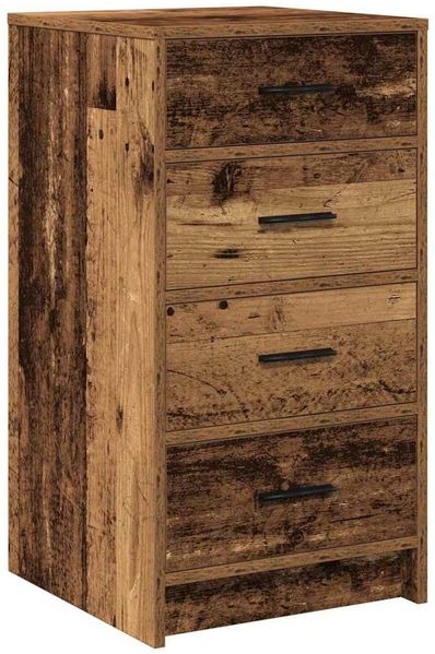 Sideboard, Kommode mit Schubladen Altholz 40 x 41 x 75 cm Holzwerkstoff j2107p