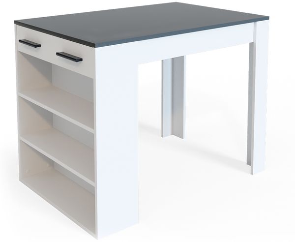 Esszimmertisch Repose Anthrazit/Weiß 67 x 100 cm Vicco