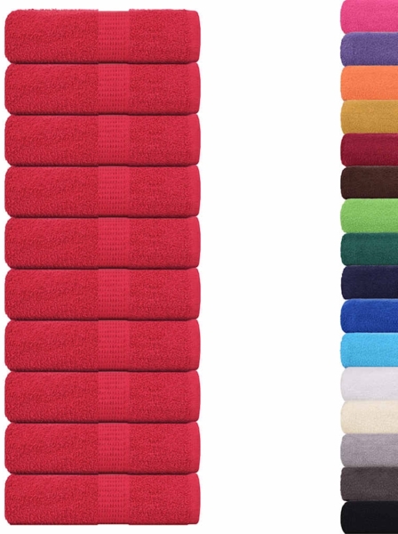 vidaXL Waschhandtücher 10 Stück FROGN Rot 30x30 cm 100% Baumwolle 136922