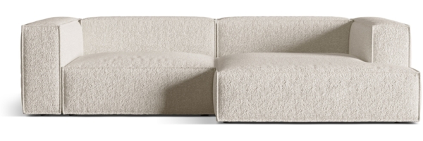 Micadoni Ecksofa Nuria 4-Sitzer Rechts Boucle Beige