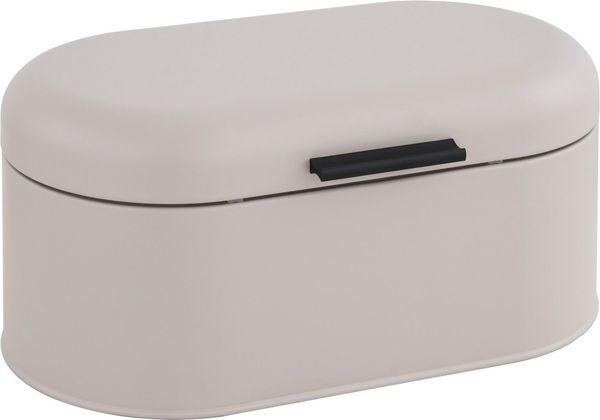 OTTO home Brotkasten Mallua, mit integrierten Lüftungslöchern auf der Rückseite, Edelstahl, (1-tlg), Lebensmittelaufbewahrungsbehälter, Brotbox mit Deckel, Höhe 15,6 cm