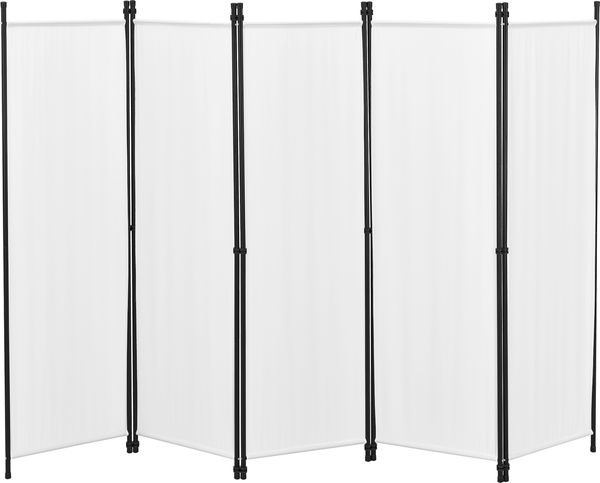 Raumteiler Huesca 5-teilig 250x171 cm Weiß en. casa