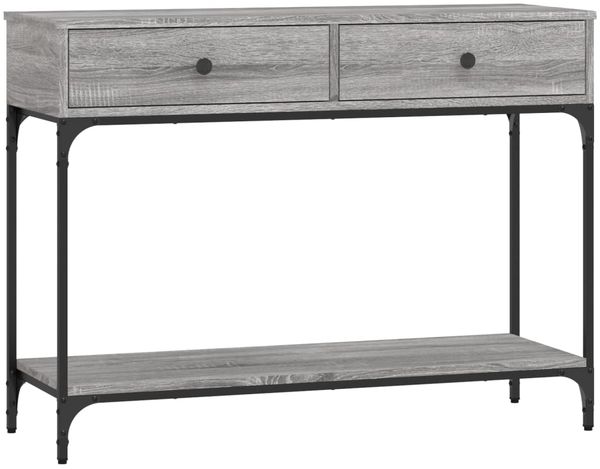 Konsolentisch, Beistelltisch, Konsole Grau Sonoma 100x34,5x75 cm Holzwerkstoff