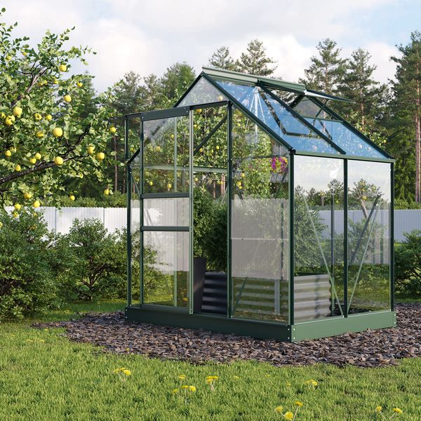 Vitavia Gewächshaus "Planet 2500" inkl. Fundament, smaragd, 2,5 m²,3 mm ESG