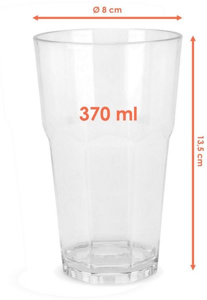 Spetebo Gläser-Set Mehrweg Kunstsoff Camping Glas, 6-tlg, Kunststoff