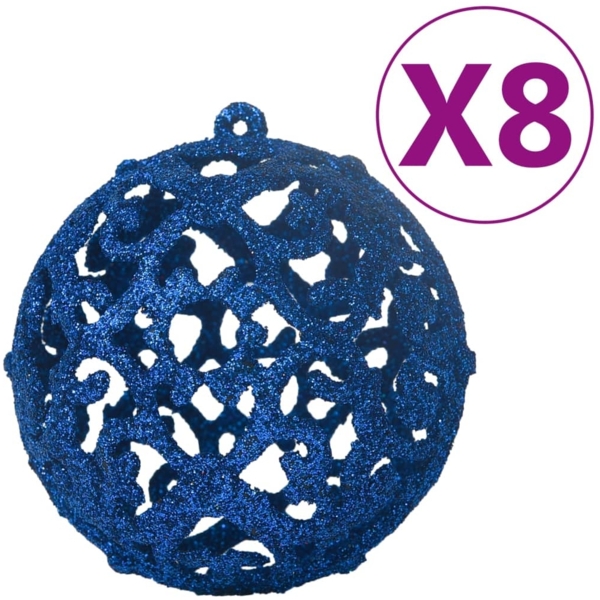 vidaXL 100-tlg. Weihnachtskugel-Set Blau 330085 Bild 2