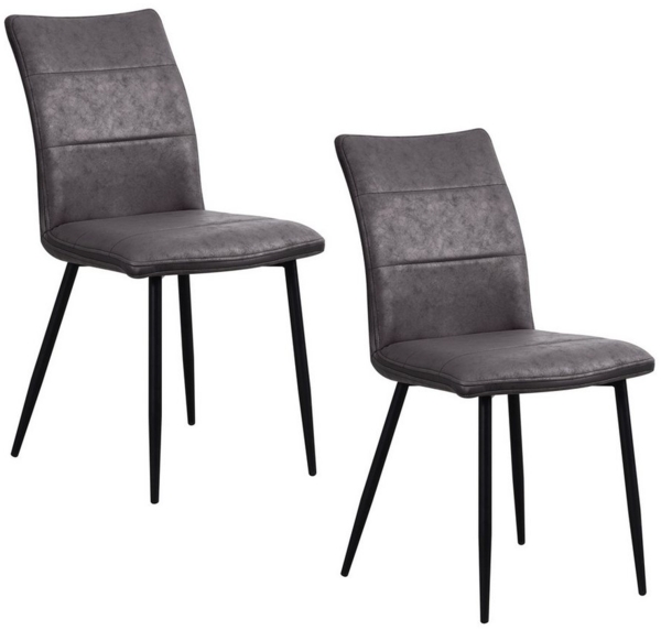 HTI-Living Esszimmerstuhl Esszimmerstuhl 2er Set Antikanthrazit Vasile (Set, 2 St), Küchentuhl